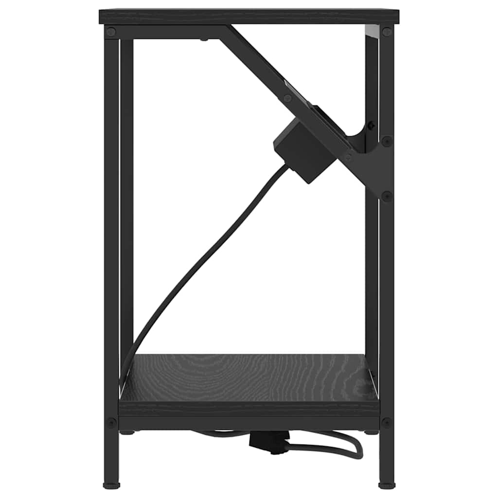 vidaXL Dulap de noapte Stejar negru 38 x 30 x 48 cm Lemn compozit