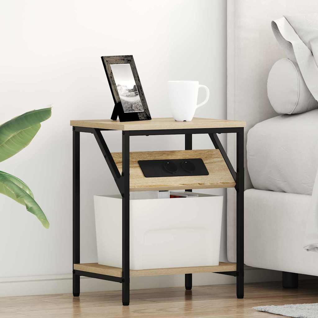 vidaXL Dulap de noapte Stejar sonoma 38 x 30 x 48 cm Lemn compozit vidaXL Dulap de noapte Stejar sonoma 38 x 30 x 48 cm Lemn compozit
