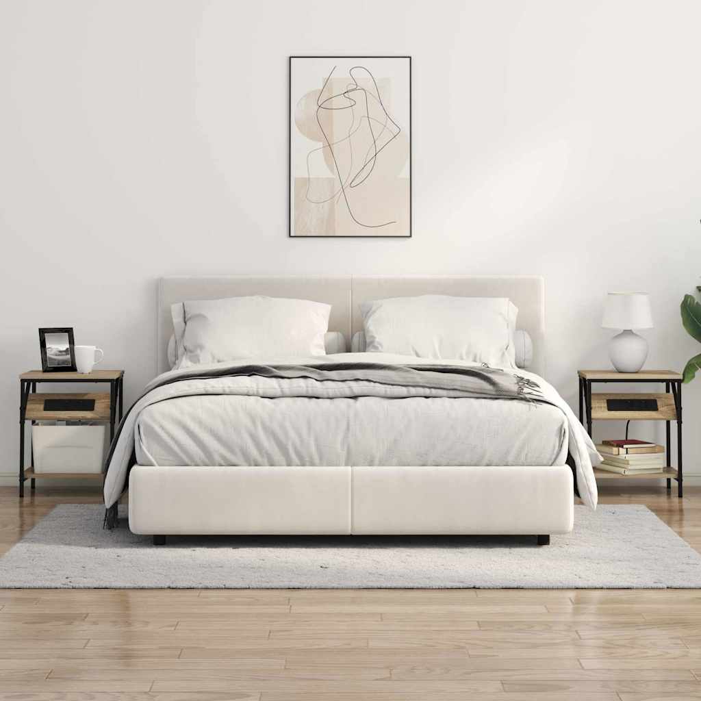 vidaXL Noptiere 2 pcs Stejar sonoma 38 x 30 x 48 cm Lemn compozit