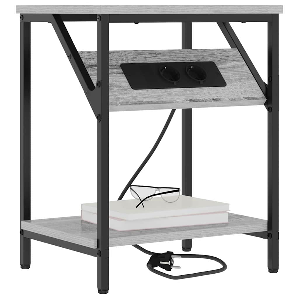 vidaXL Dulap de noapte sonoma gri 38 x 30 x 48 cm Lemn compozit vidaXL Dulap de noapte sonoma gri 38 x 30 x 48 cm Lemn compozit