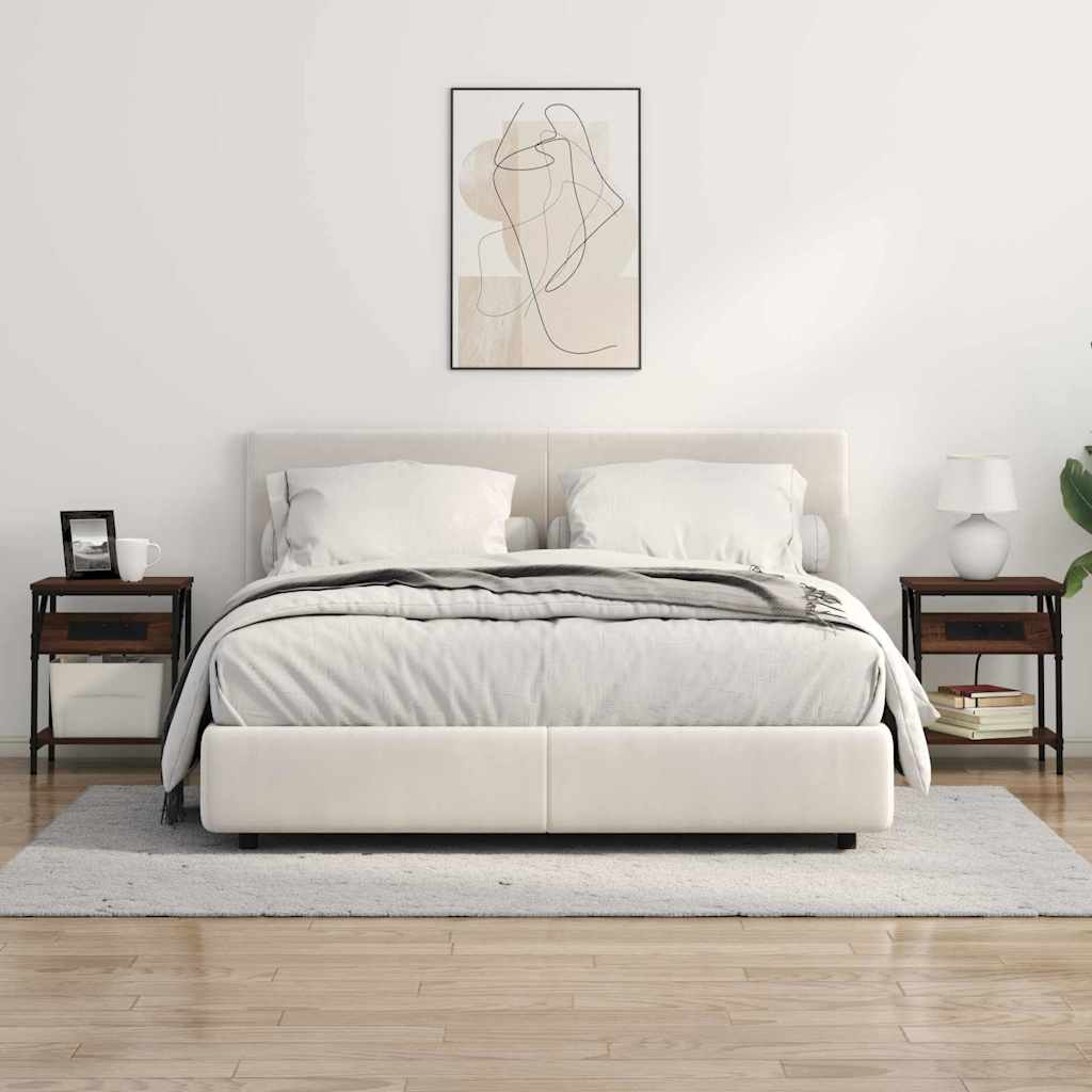 vidaXL Dulap de noapte Stejar brun 38 x 30 x 48 cm Lemn compozit vidaXL Dulap de noapte Stejar brun 38 x 30 x 48 cm Lemn compozit