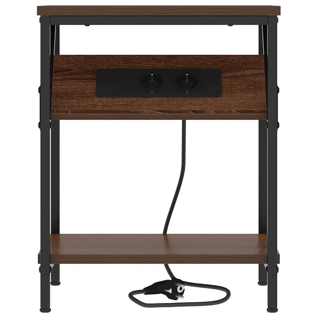 vidaXL Dulap de noapte Stejar brun 38 x 30 x 48 cm Lemn compozit vidaXL Dulap de noapte Stejar brun 38 x 30 x 48 cm Lemn compozit