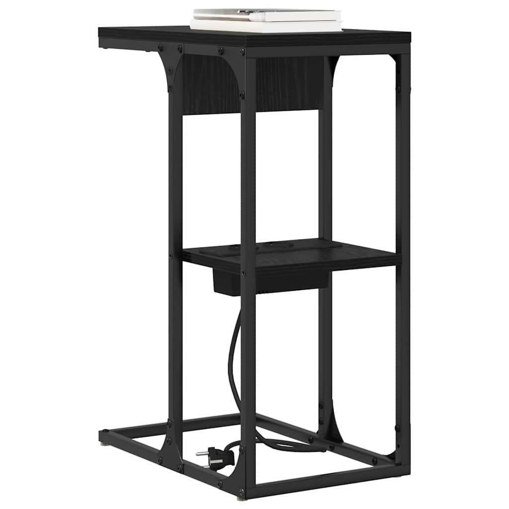 vidaXL Noptieră Stejar negru 41.5 x 26 x 60.5 cm Lemn compozit