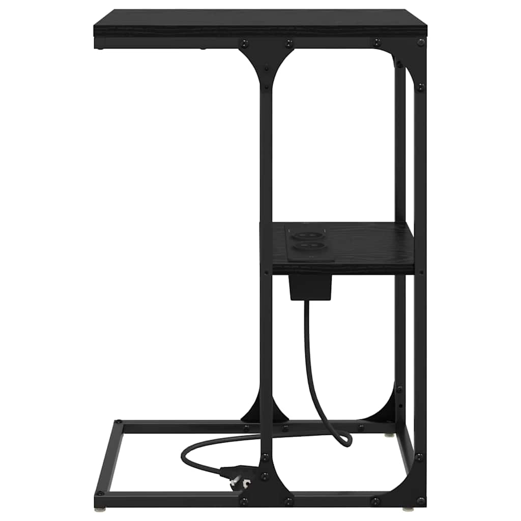 vidaXL Noptieră Stejar negru 41.5 x 26 x 60.5 cm Lemn compozit