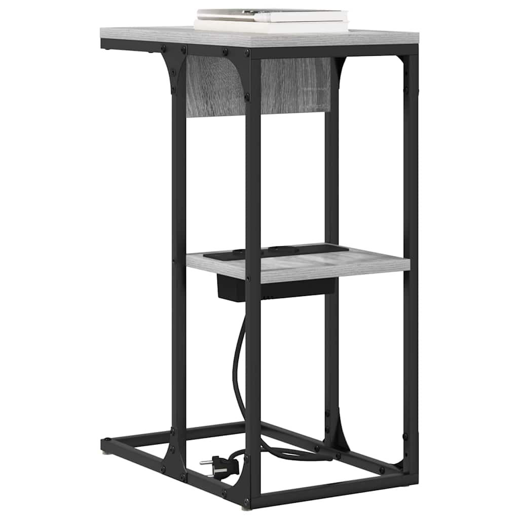 vidaXL Noptieră Gri sonoma 41.5 x 26 x 60.5 cm Lemn compozit
