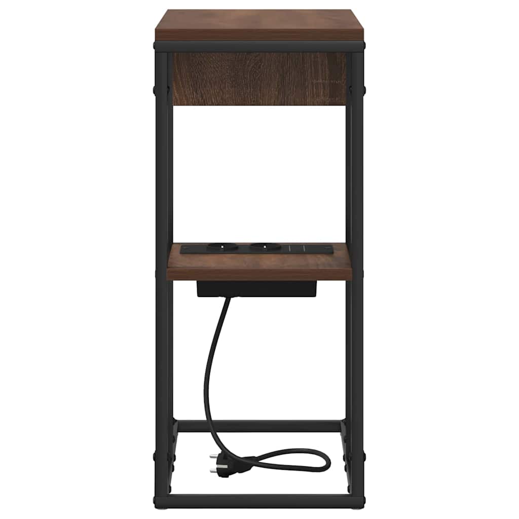 vidaXL Noptieră Stejar 41.5 x 26 x 60.5 cm Lemn compozit