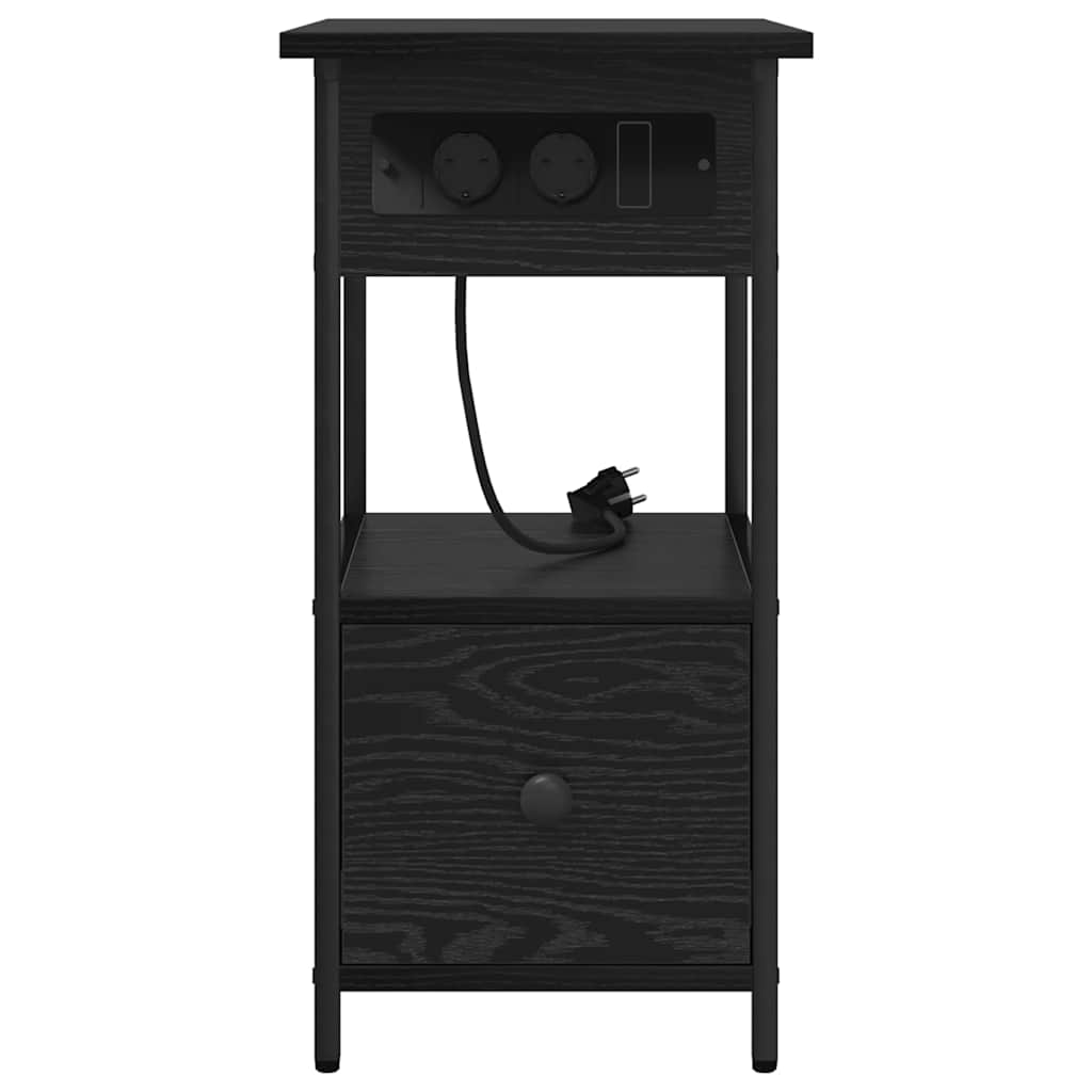 vidaXL Dulap de noapte Stejar negru 60 x 30 x 61 cm Lemn compozit vidaXL Dulap de noapte Stejar negru 60 x 30 x 61 cm Lemn compozit