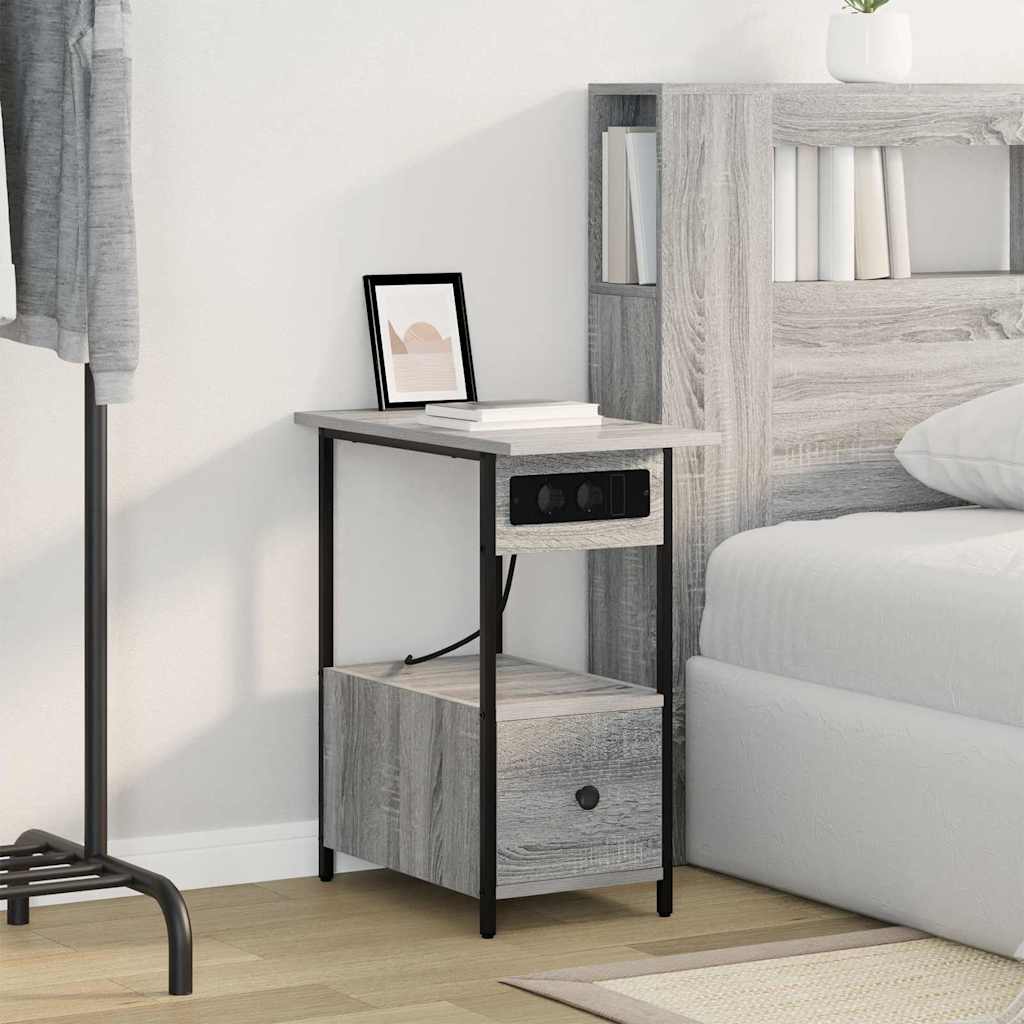 vidaXL Dulap de noapte sonoma gri 60 x 30 x 61 cm Lemn compozit vidaXL Dulap de noapte sonoma gri 60 x 30 x 61 cm Lemn compozit