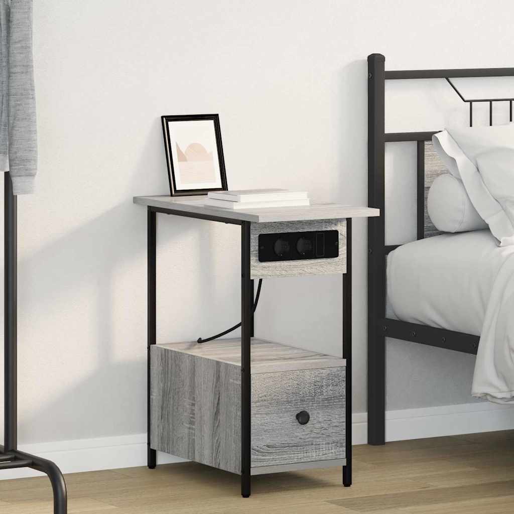 vidaXL Dulap de noapte sonoma gri 60 x 30 x 61 cm Lemn compozit vidaXL Dulap de noapte sonoma gri 60 x 30 x 61 cm Lemn compozit