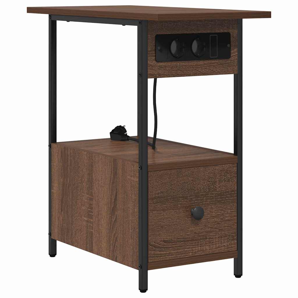 vidaXL Dulap de noapte Stejar brun 60 x 30 x 61 cm Lemn compozit vidaXL Dulap de noapte Stejar brun 60 x 30 x 61 cm Lemn compozit
