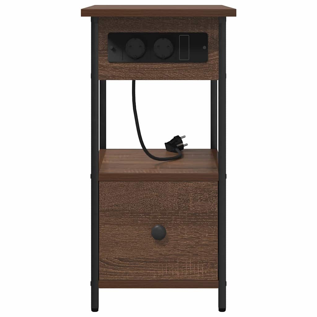 vidaXL Dulap de noapte Stejar brun 60 x 30 x 61 cm Lemn compozit vidaXL Dulap de noapte Stejar brun 60 x 30 x 61 cm Lemn compozit