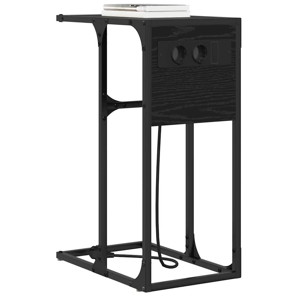 vidaXL Noptieră Stejar negru 41.5 x 26 x 60.5 cm Lemn compozit