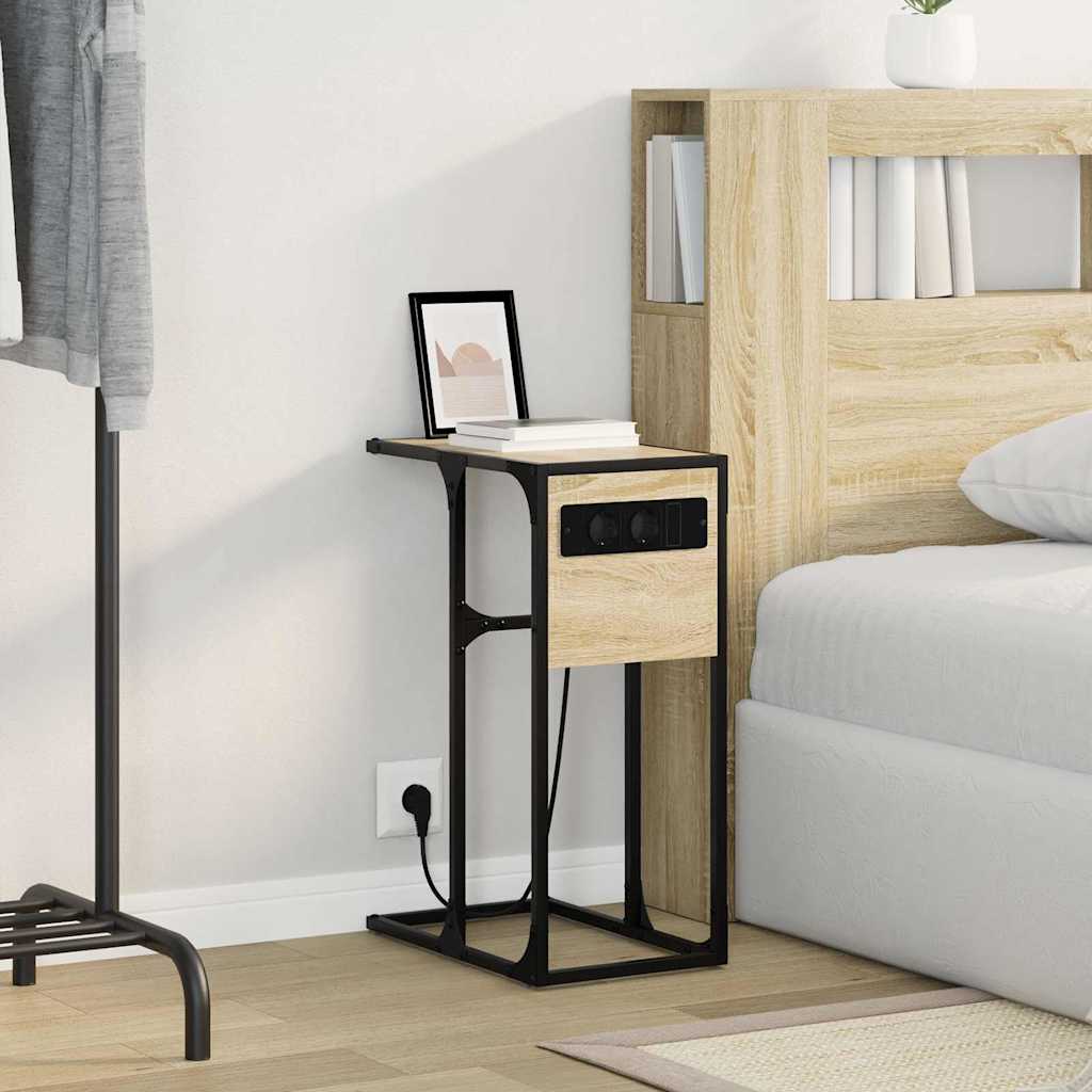 vidaXL Noptieră Stejar sonoma 41.5 x 26 x 60.5 cm Lemn compozit