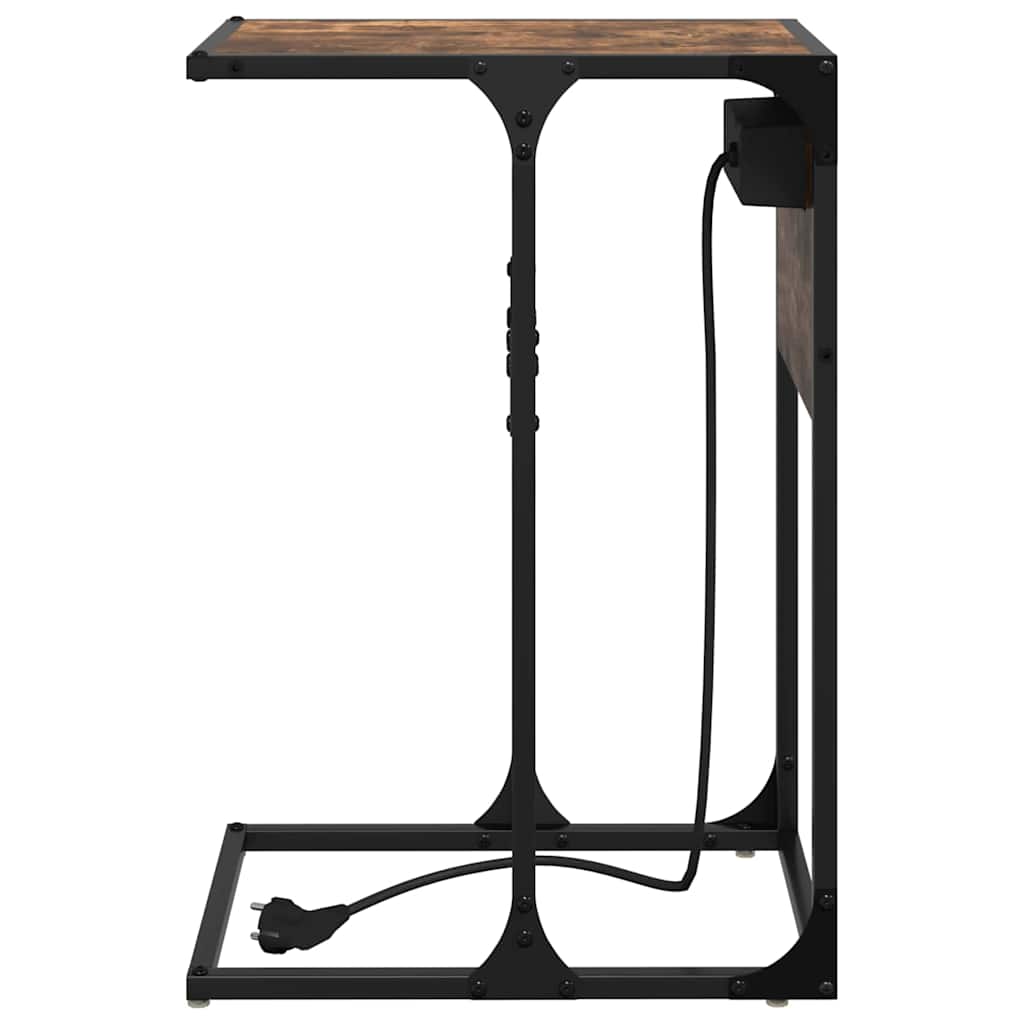 vidaXL Noptieră Stejar afumat 41.5 x 26 x 60.5 cm Lemn compozit