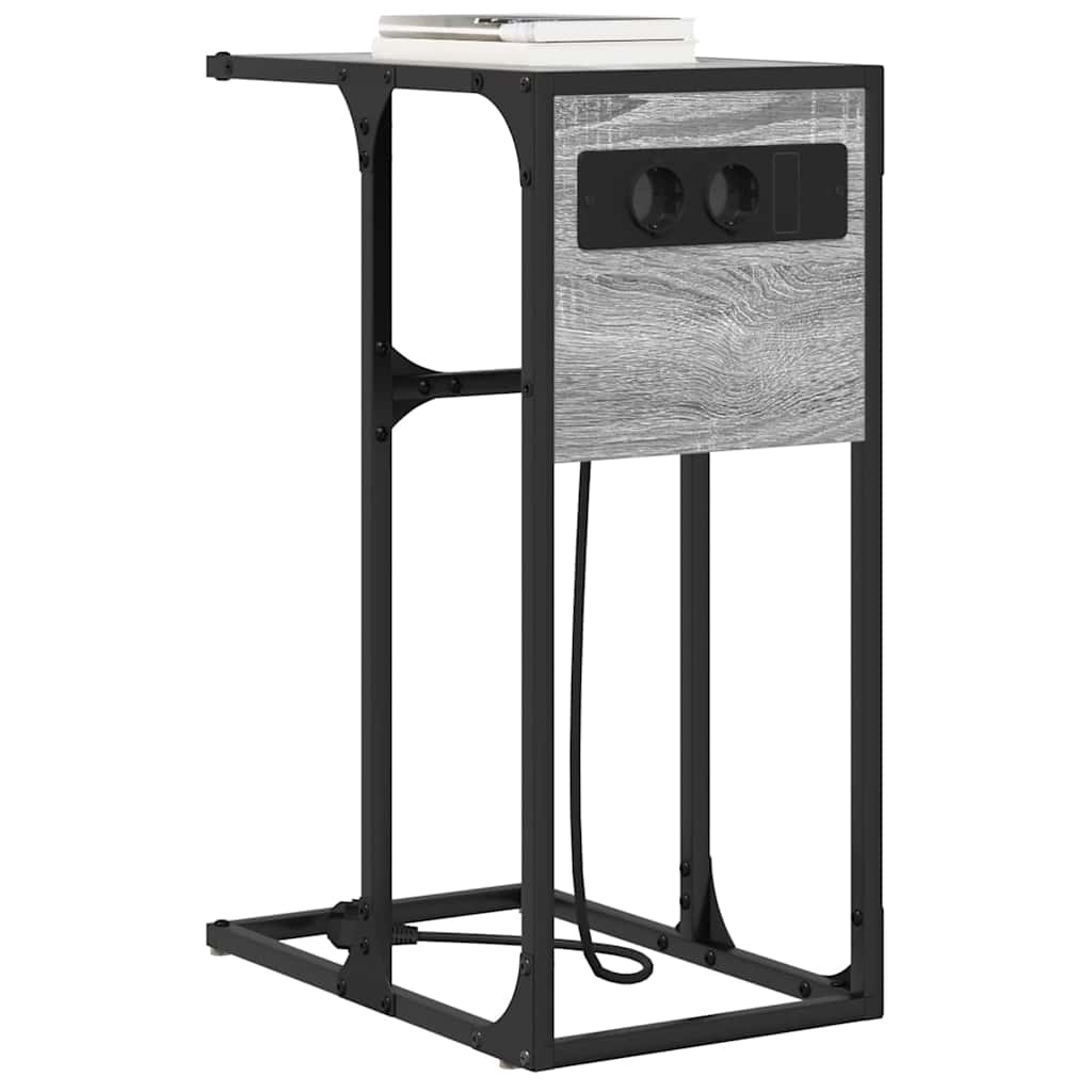 vidaXL Noptieră sonoma gri 41.5 x 26 x 60.5 cm Lemn compozit