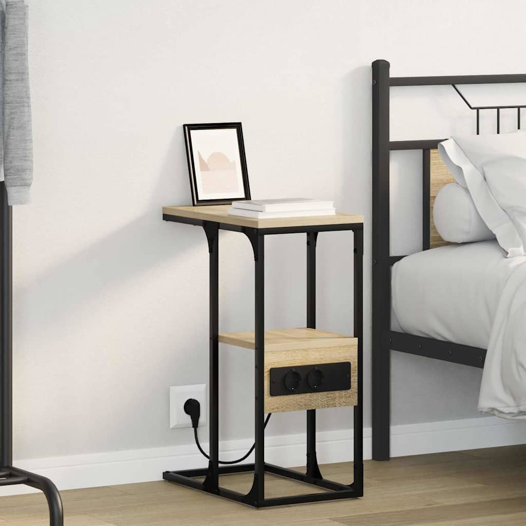 vidaXL Noptieră Stejar sonoma 41.5 x 26 x 60.5 cm Lemn compozit vidaXL Noptieră Stejar sonoma 41.5 x 26 x 60.5 cm Lemn compozit