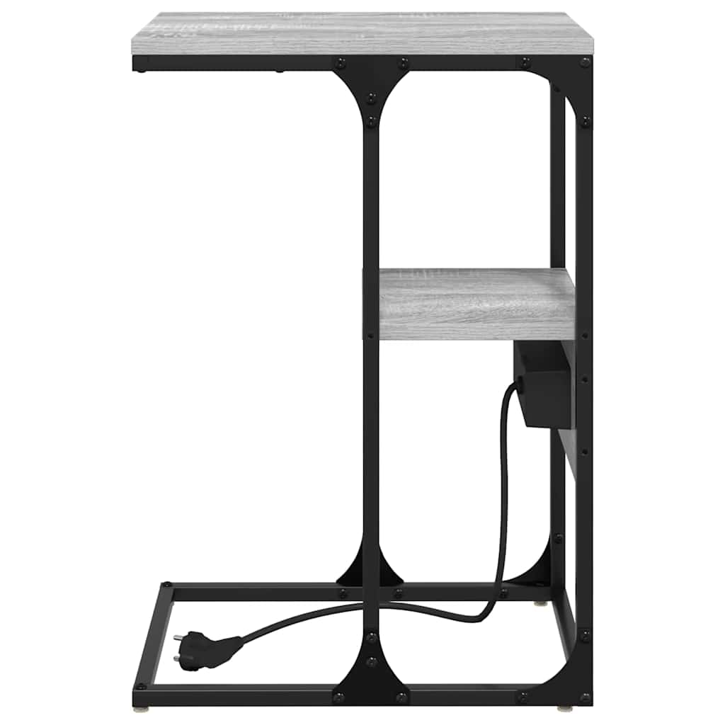 vidaXL Dulap de noapte sonoma gri 41.5 x 26 x 60.5 cm Lemn compozit