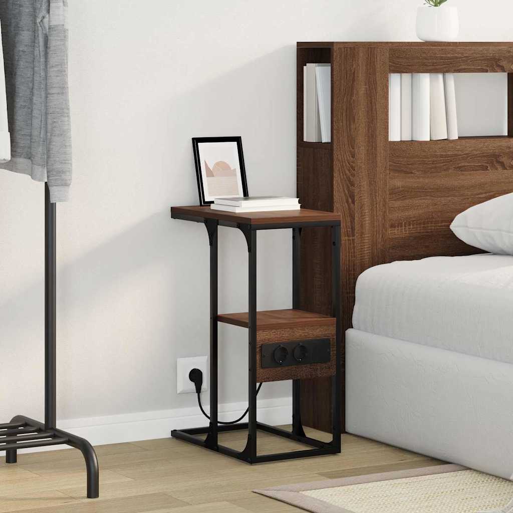 vidaXL Dulap de noapte Stejar brun 41.5 x 26 x 60.5 cm Lemn compozit vidaXL Dulap de noapte Stejar brun 41.5 x 26 x 60.5 cm Lemn compozit
