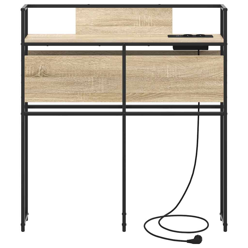 vidaXL Tăblie de depozitare cu raft Stejar sonoma 75 cm Lemn compozit