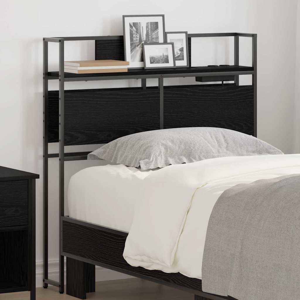 vidaXL Tăblie de depozitare Stejar negru 80 cm Lemn compozit vidaXL Tăblie de depozitare Stejar negru 80 cm Lemn compozit