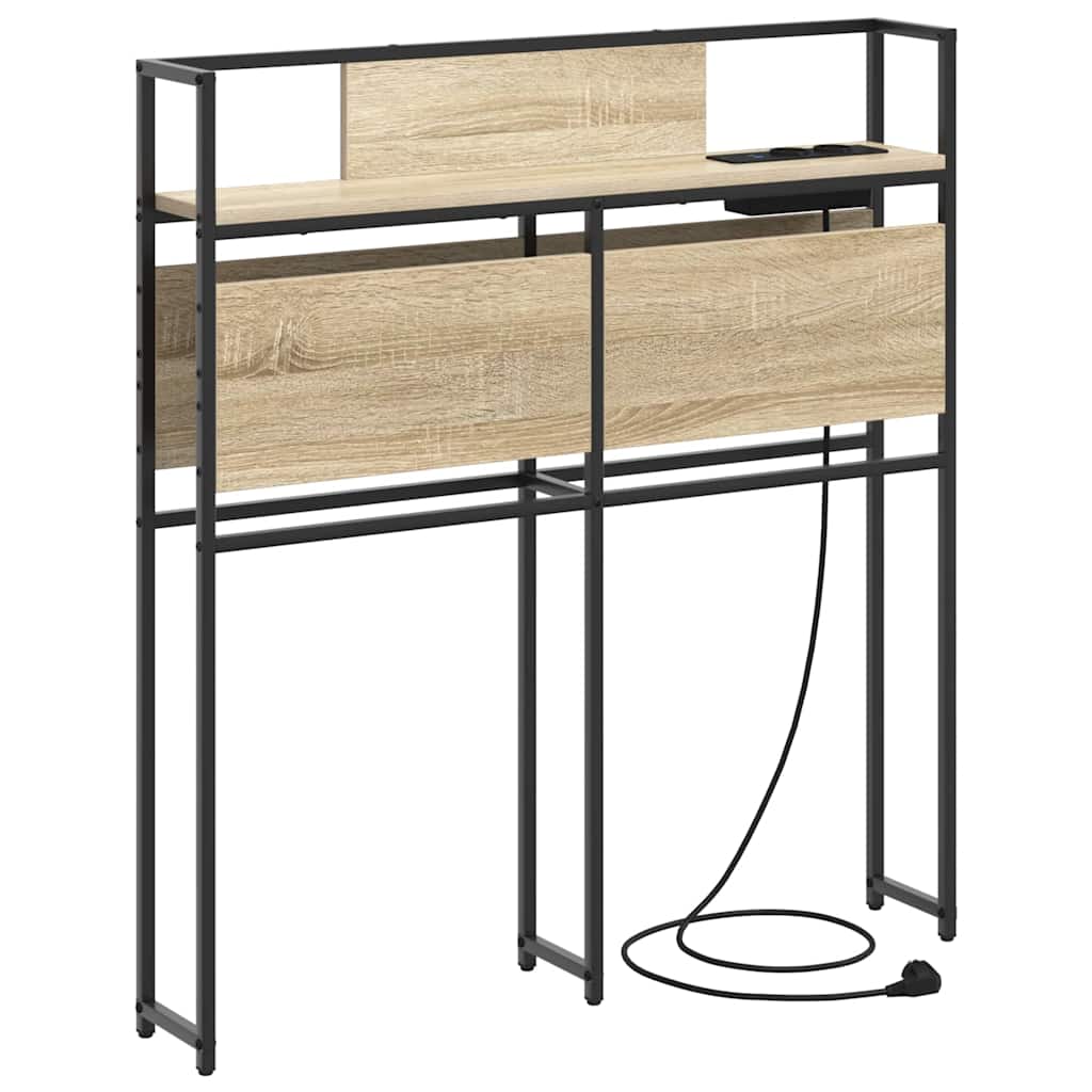 vidaXL Tăblie de depozitare Stejar sonoma 80 cm Lemn compozit vidaXL Tăblie de depozitare Stejar sonoma 80 cm Lemn compozit