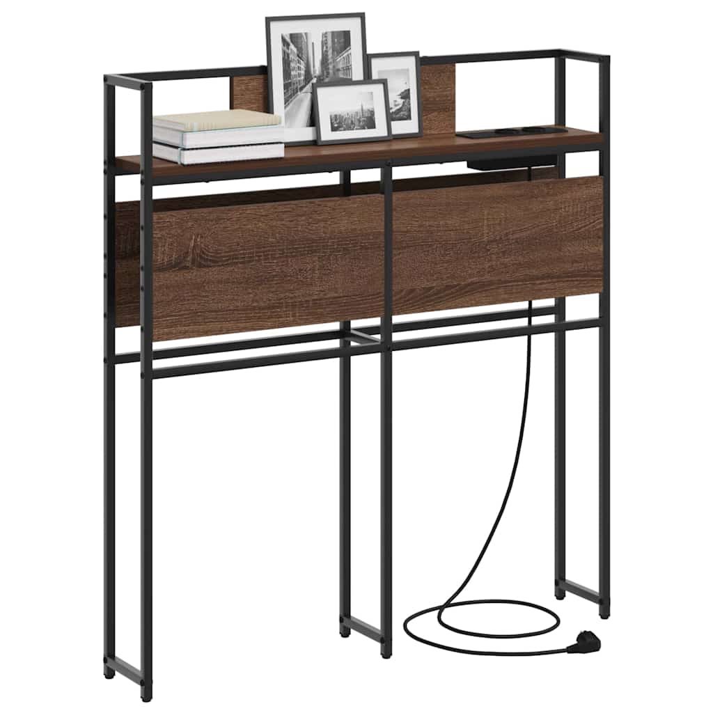 vidaXL Tăblie de depozitare Stejar brun 80 cm Lemn compozit vidaXL Tăblie de depozitare Stejar brun 80 cm Lemn compozit