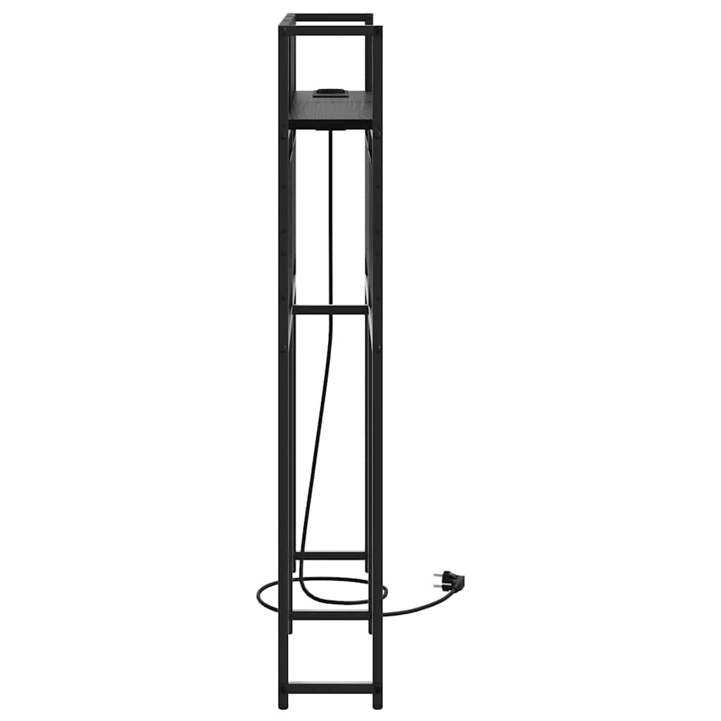 vidaXL Tăblie de depozitare Stejar negru 90 cm Lemn compozit vidaXL Tăblie de depozitare Stejar negru 90 cm Lemn compozit