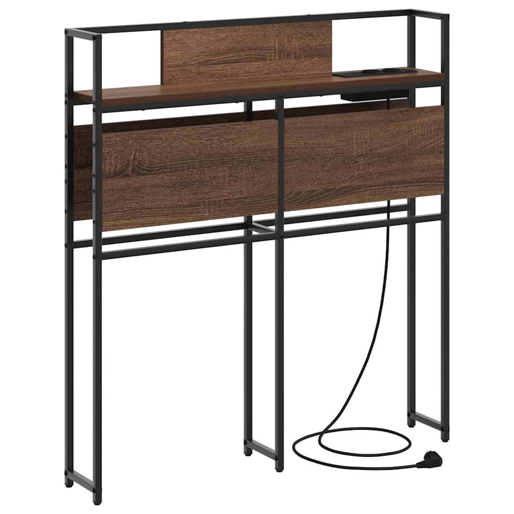 vidaXL Tăblie de depozitare Stejar brun 90 cm Lemn compozit vidaXL Tăblie de depozitare Stejar brun 90 cm Lemn compozit