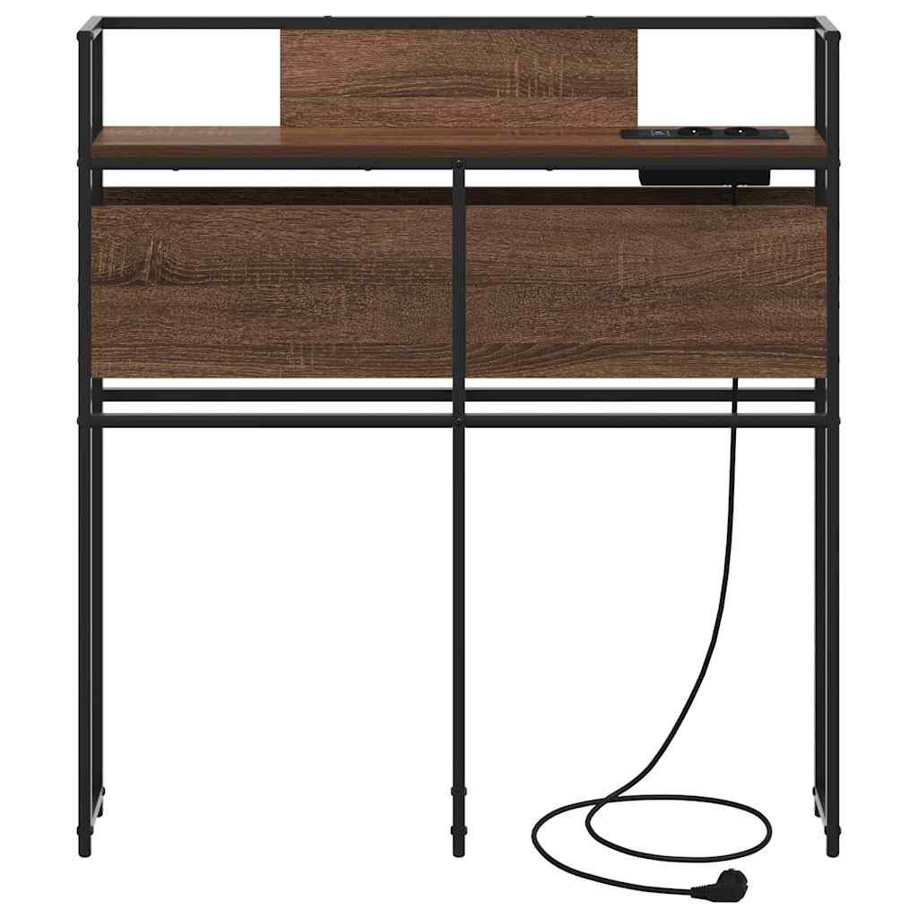 vidaXL Tăblie de depozitare Stejar brun 90 cm Lemn compozit vidaXL Tăblie de depozitare Stejar brun 90 cm Lemn compozit