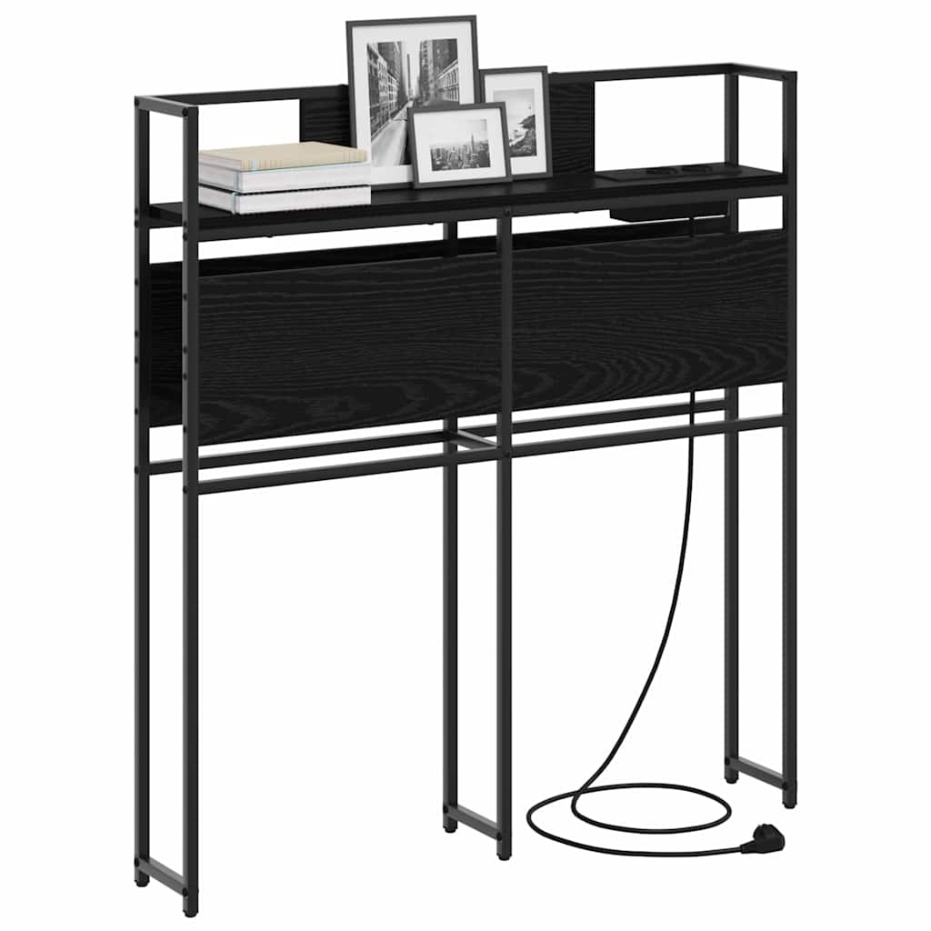 vidaXL Tăblie de depozitare Stejar negru 100 cm Lemn compozit vidaXL Tăblie de depozitare Stejar negru 100 cm Lemn compozit