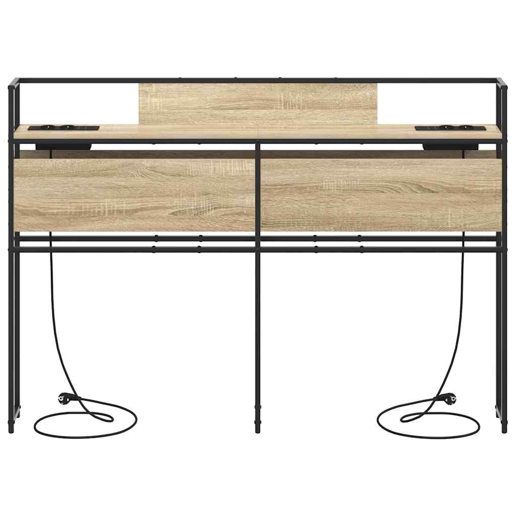vidaXL Tăblie de depozitare Stejar sonoma 120 cm Lemn compozit vidaXL Tăblie de depozitare Stejar sonoma 120 cm Lemn compozit