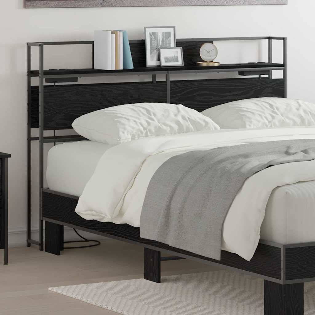 vidaXL Tăblie de depozitare Stejar negru 135 cm Lemn compozit vidaXL Tăblie de depozitare Stejar negru 135 cm Lemn compozit