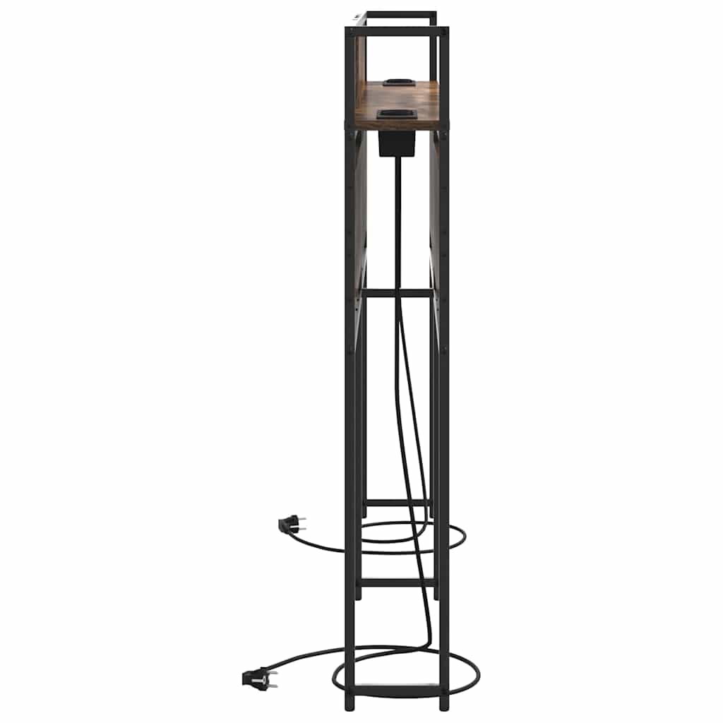 vidaXL Tăblie de depozitare Stejar afumat 135 cm Lemn compozit