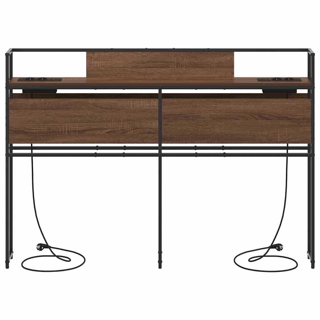 vidaXL Tăblie de depozitare Stejar brun 140 cm Lemn compozit vidaXL Tăblie de depozitare Stejar brun 140 cm Lemn compozit
