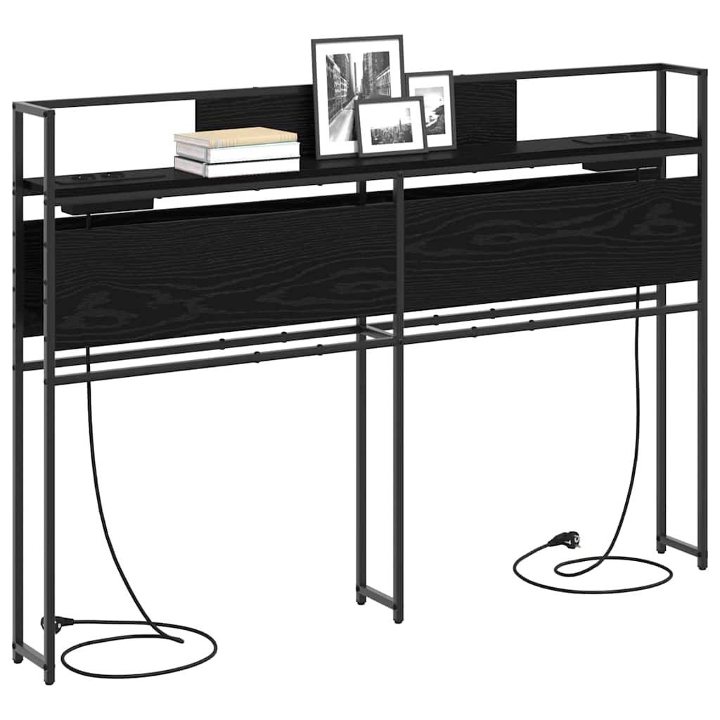 vidaXL Tăblie de depozitare Stejar negru 150 cm Lemn compozit vidaXL Tăblie de depozitare Stejar negru 150 cm Lemn compozit