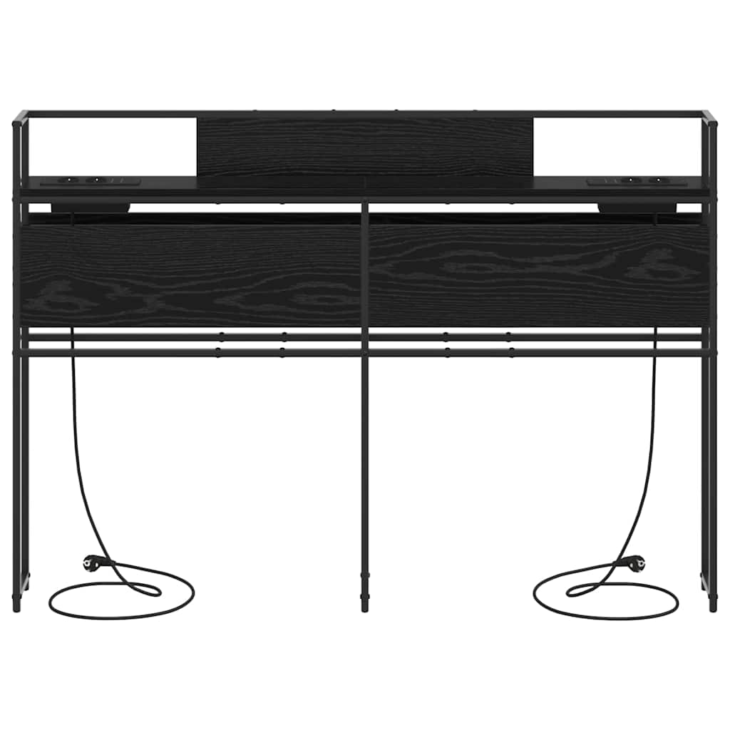 vidaXL Tăblie de depozitare Stejar negru 160 cm Lemn compozit vidaXL Tăblie de depozitare Stejar negru 160 cm Lemn compozit