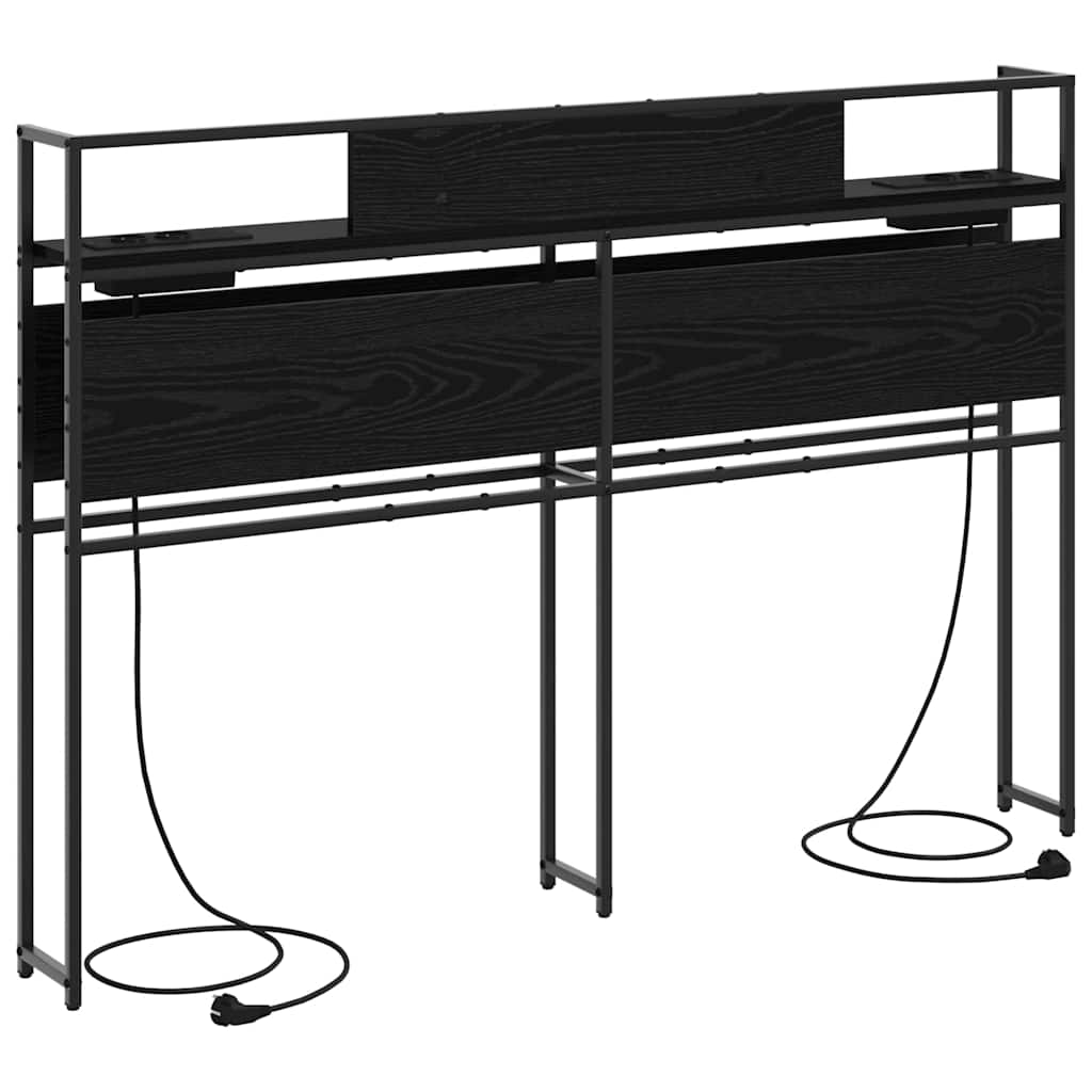 vidaXL Tăblie de depozitare Stejar negru 160 cm Lemn compozit vidaXL Tăblie de depozitare Stejar negru 160 cm Lemn compozit