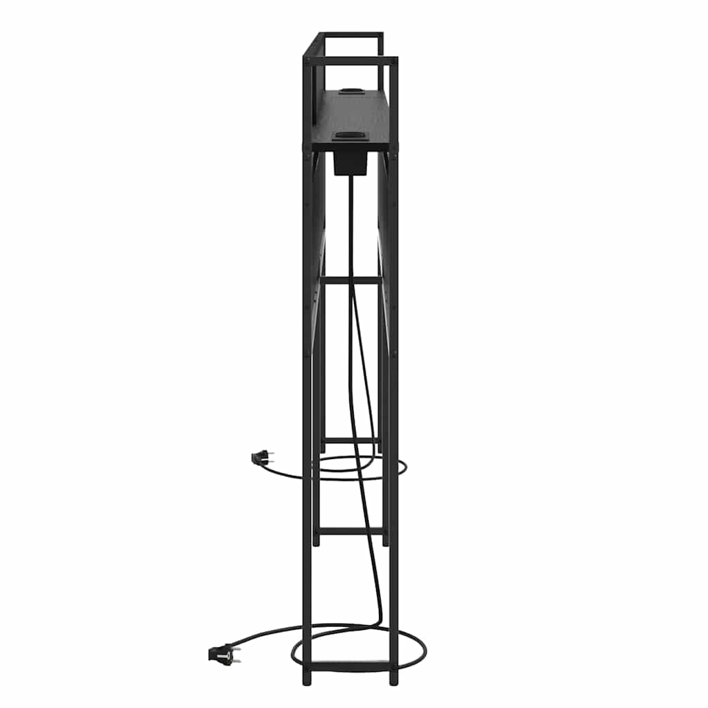 vidaXL Tăblie de depozitare Stejar negru 180 cm Lemn compozit vidaXL Tăblie de depozitare Stejar negru 180 cm Lemn compozit