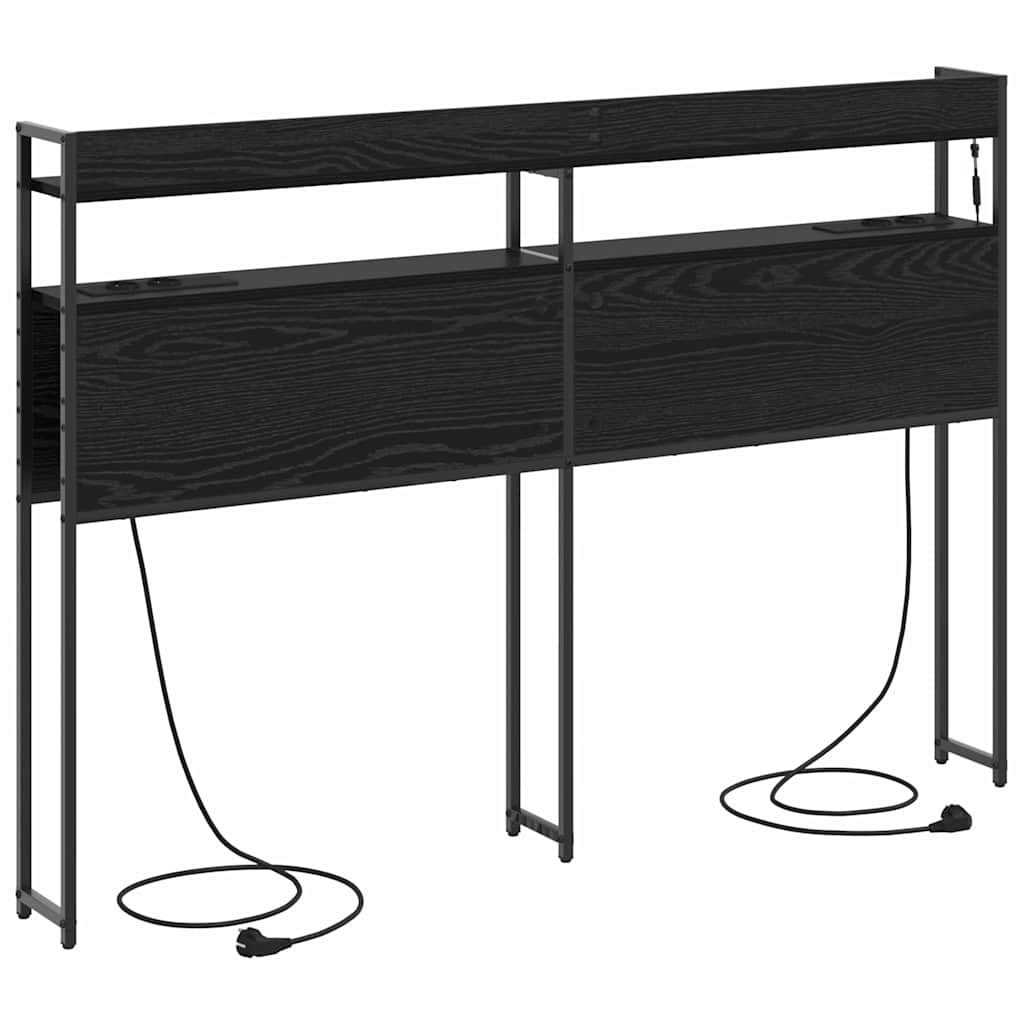 vidaXL Tăblie de depozitare cu raft Stejar negru 120 cm Lemn compozit vidaXL Tăblie de depozitare cu raft Stejar negru 120 cm Lemn compozit
