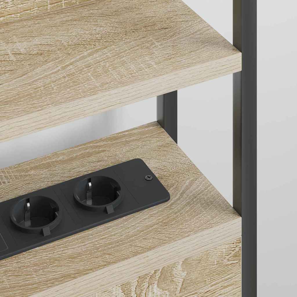 vidaXL Tăblie cap cu raft Stejar sonoma 140 cm Lemn compozit