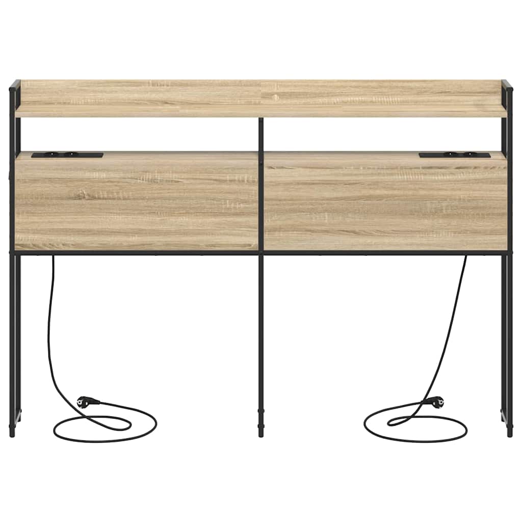 vidaXL Tăblie cap cu raft Stejar sonoma 140 cm Lemn compozit