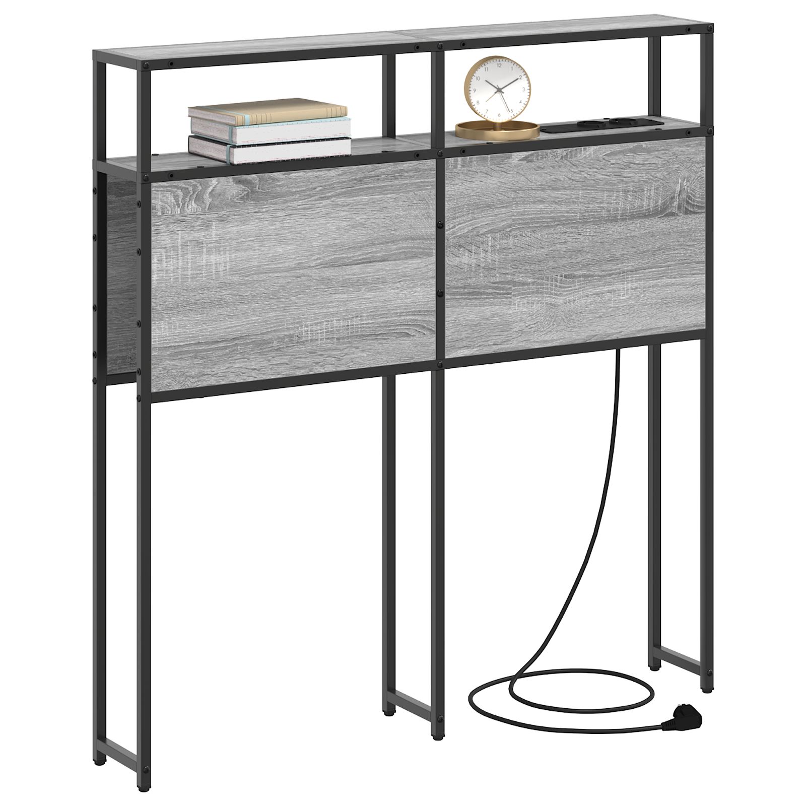 vidaXL Tăblie de depozitare Pe perete sonoma gri 75 cm Lemn compozit vidaXL Tăblie de depozitare Pe perete sonoma gri 75 cm Lemn compozit