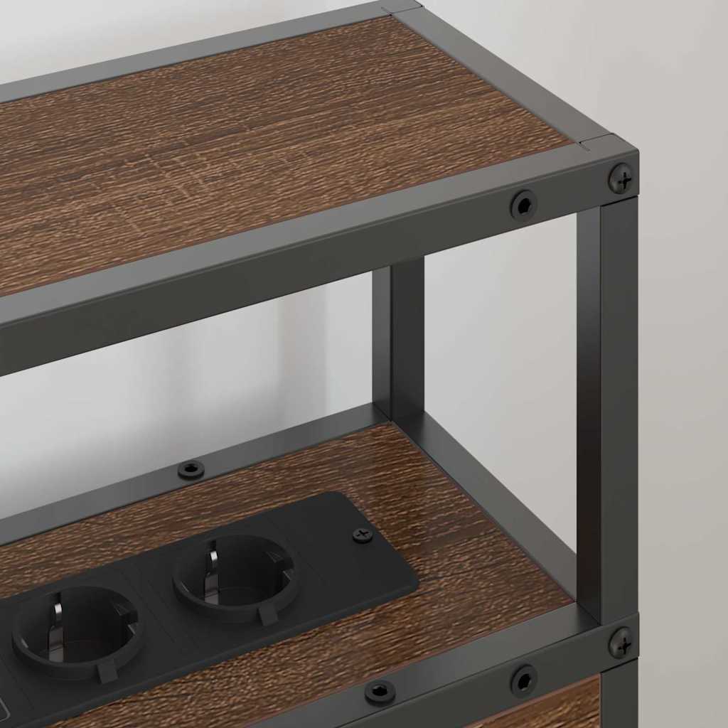 vidaXL Tăblie de depozitare cu raft Stejar brun 75 cm Lemn compozit