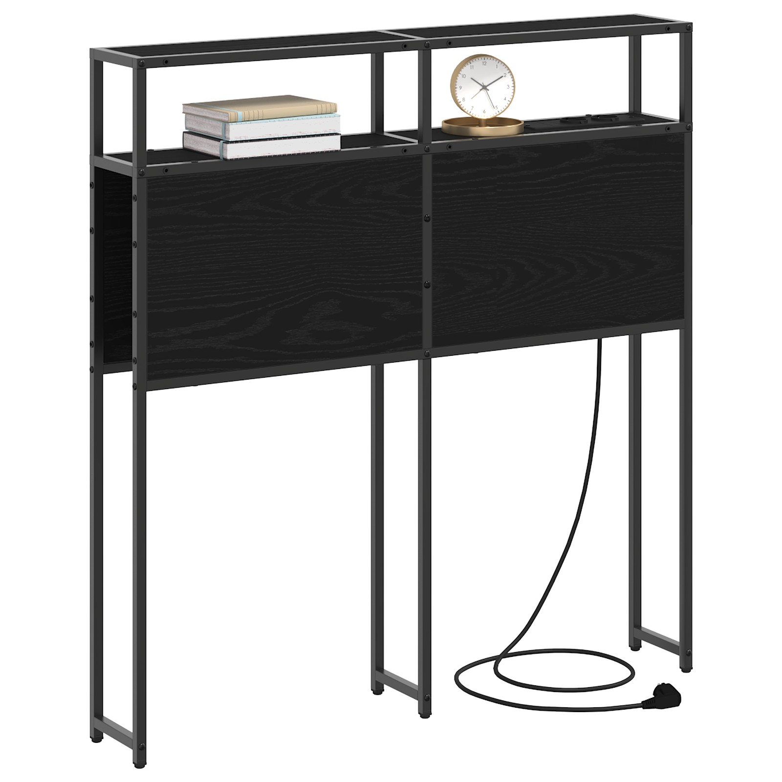 vidaXL Tăblie de depozitare Stejar negru 80 cm Lemn compozit vidaXL Tăblie de depozitare Stejar negru 80 cm Lemn compozit