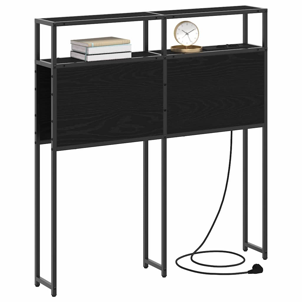 vidaXL Tăblie de depozitare Stejar negru 100 cm Lemn compozit vidaXL Tăblie de depozitare Stejar negru 100 cm Lemn compozit