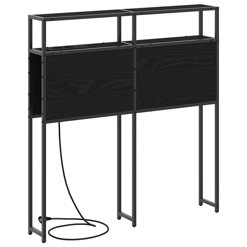 vidaXL Tăblie de depozitare Stejar negru 100 cm Lemn compozit vidaXL Tăblie de depozitare Stejar negru 100 cm Lemn compozit