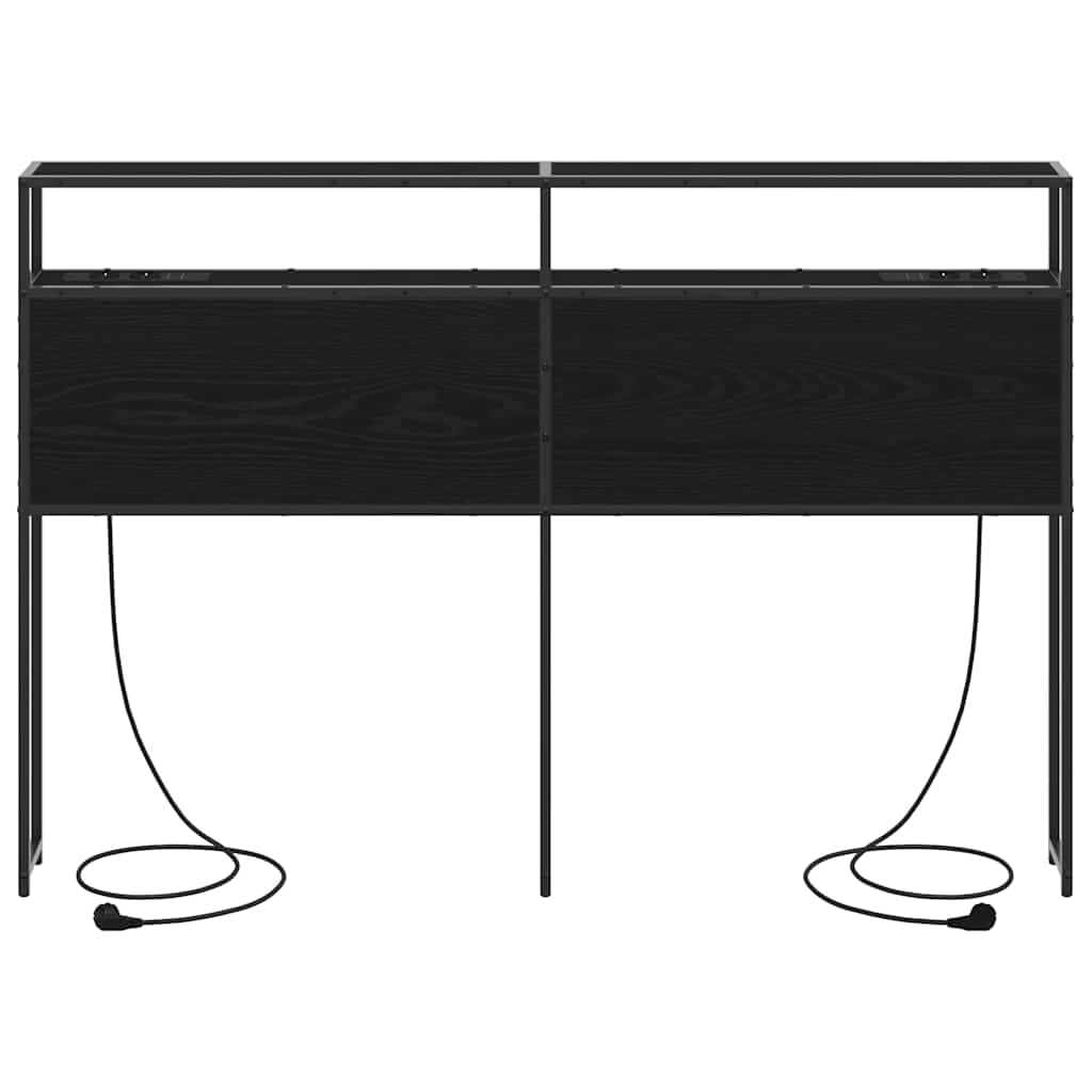 vidaXL Tăblie de depozitare Stejar negru 135 cm Lemn compozit vidaXL Tăblie de depozitare Stejar negru 135 cm Lemn compozit