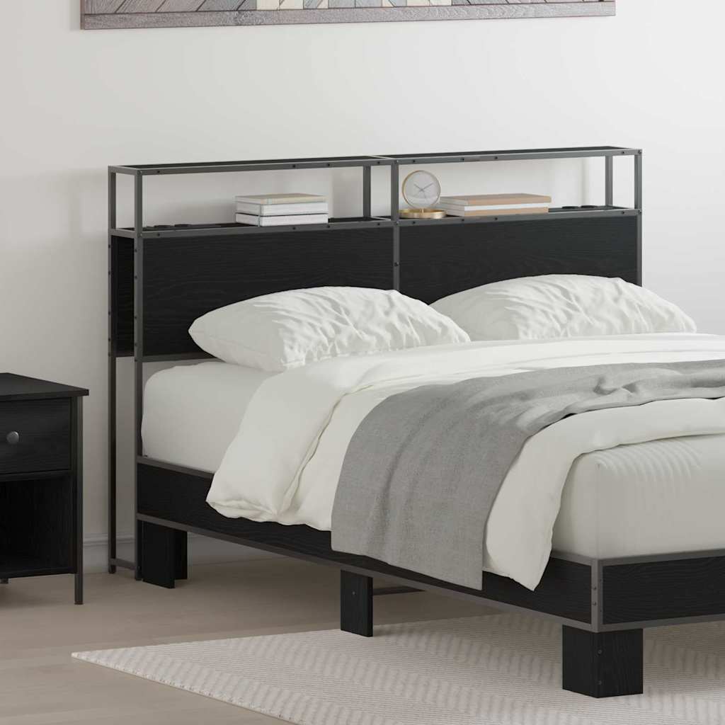 vidaXL Tăblie de depozitare Stejar negru 160 cm Lemn compozit vidaXL Tăblie de depozitare Stejar negru 160 cm Lemn compozit
