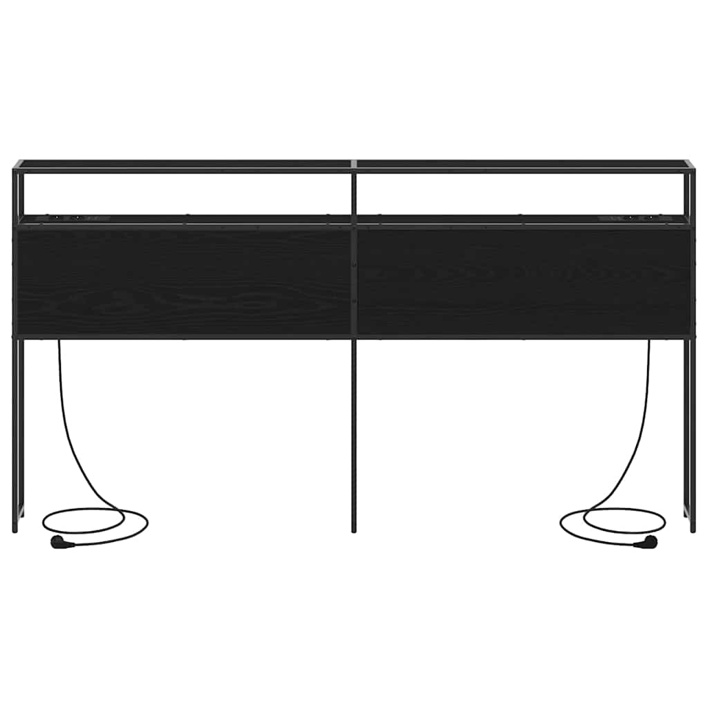 vidaXL Tăblie de depozitare Stejar negru 180 cm Lemn compozit vidaXL Tăblie de depozitare Stejar negru 180 cm Lemn compozit