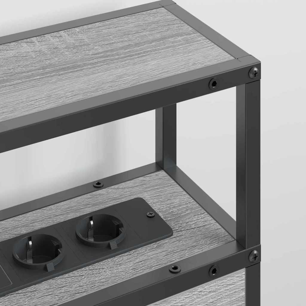 vidaXL Tăblie de depozitare cu raft sonoma gri 180 cm Lemn compozit